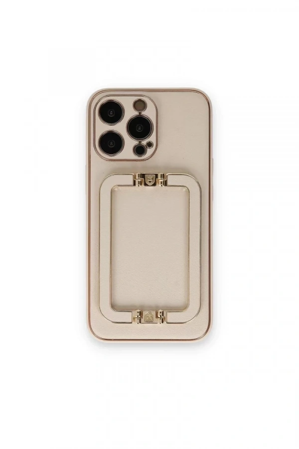 Apple iPhone 14 Pro Max Kılıf Coco Elit Kapak - Gold
