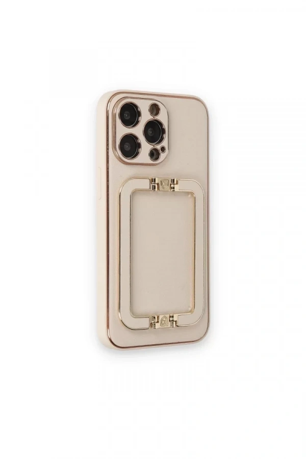 Apple iPhone 14 Pro Max Kılıf Coco Elit Kapak - Gold