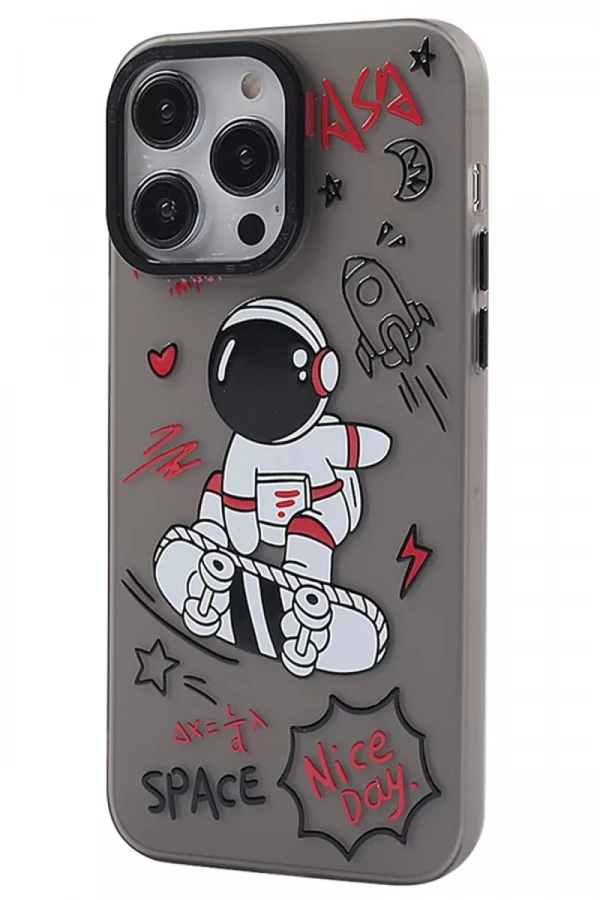 Apple iPhone 14 Pro Max Kılıf Desenli Kapak - Siyah - 1