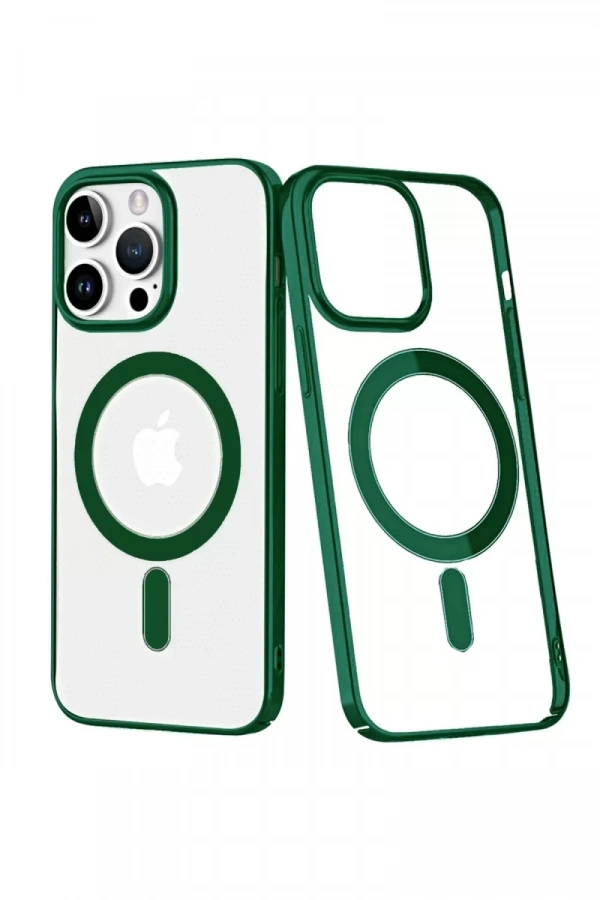 Apple iPhone 14 Pro Max Kılıf Element Magneticsafe Sert Kapak - Köknar Yeşili