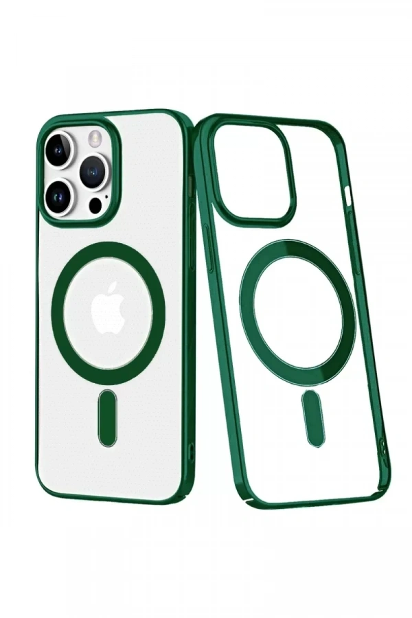 Apple iPhone 14 Pro Max Kılıf Element Magneticsafe Sert Kapak - Köknar Yeşili