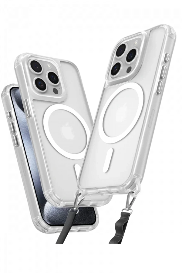 Apple iPhone 14 Pro Max Kılıf Enka Magsafe Silikon Kılıf - Şeffaf