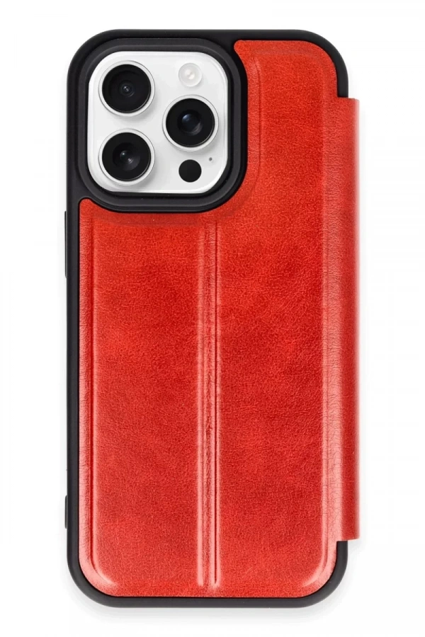 Apple iPhone 14 Pro Max Kılıf Flip Cover - Kırmızı