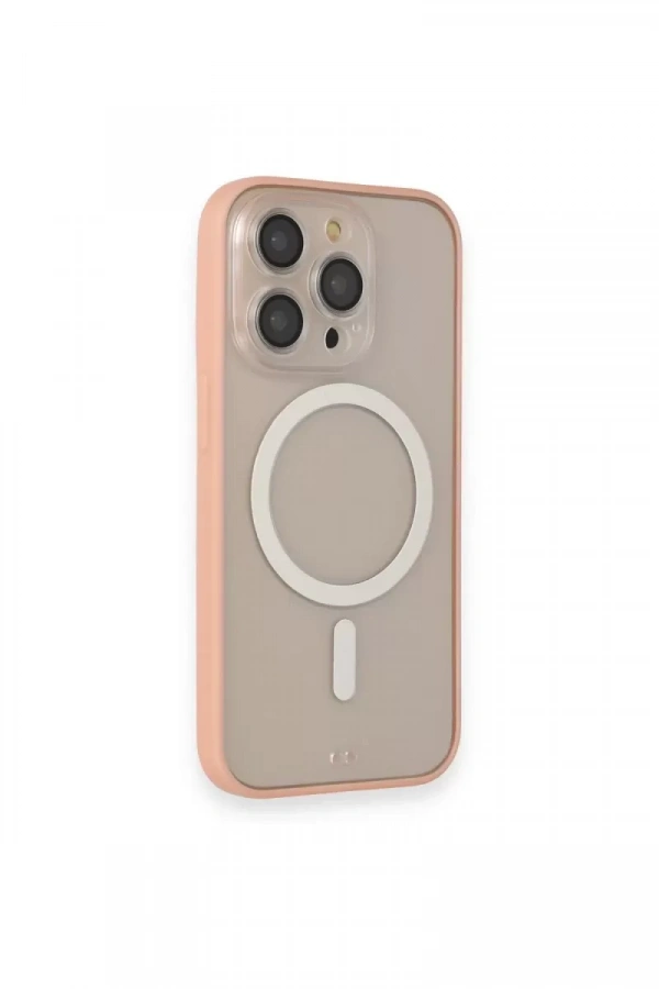 Apple iPhone 14 Pro Max Kılıf Grand Magneticsafe Kapak - Pembe