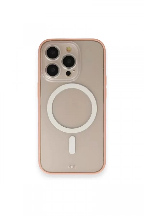 Apple iPhone 14 Pro Max Kılıf Grand Magneticsafe Kapak - Pembe