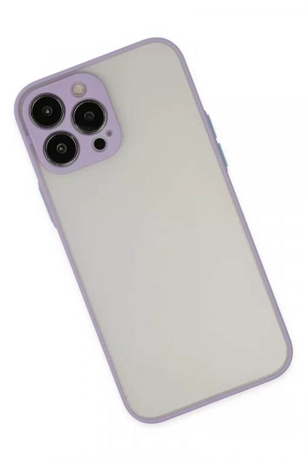 Apple iPhone 14 Pro Max Kılıf Montreal Silikon Kapak - Mor