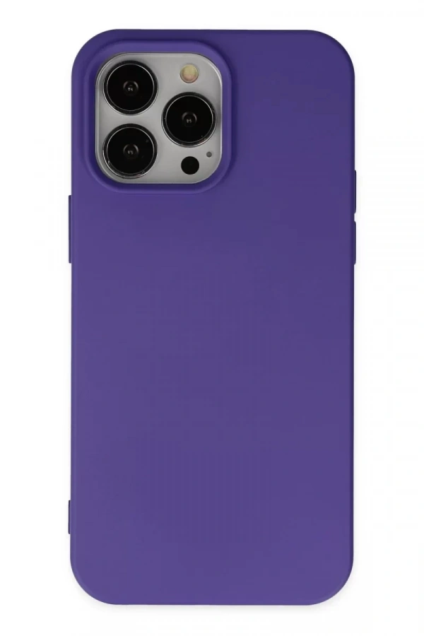 Apple iPhone 14 Pro Max Kılıf Nano içi Kadife Silikon - Mor