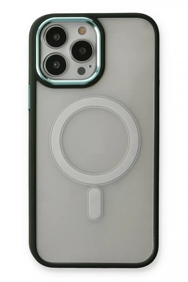 Apple iPhone 14 Pro Max Kılıf Room Magneticsafe Silikon - Köknar Yeşili