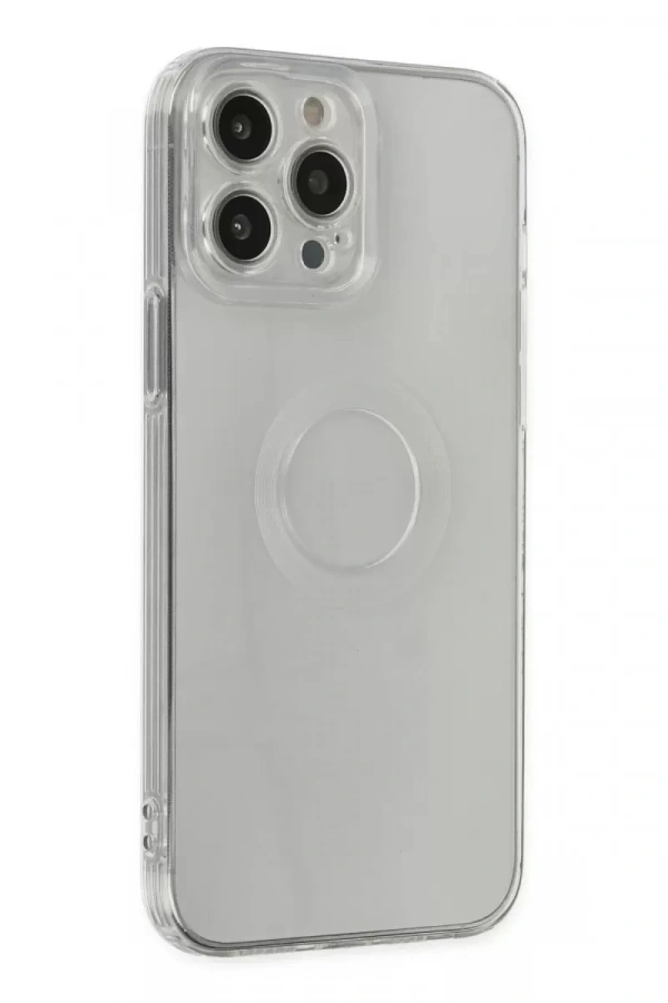 Apple iPhone 14 Pro Max Kılıf Santa Lens Silikon - Şeffaf