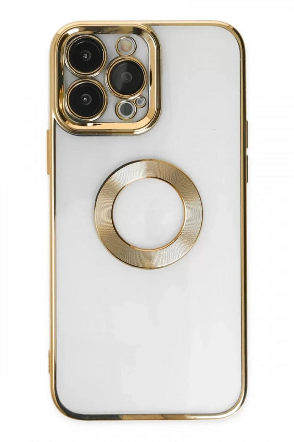 Apple iPhone 14 Pro Max Kılıf Slot Silikon - Gold