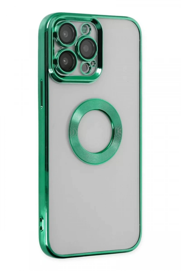 Apple iPhone 14 Pro Max Kılıf Slot Silikon - Köknar Yeşili