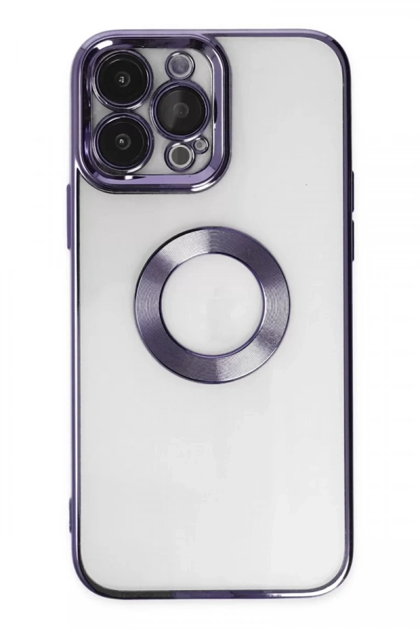 Apple iPhone 14 Pro Max Kılıf Slot Silikon - Mor