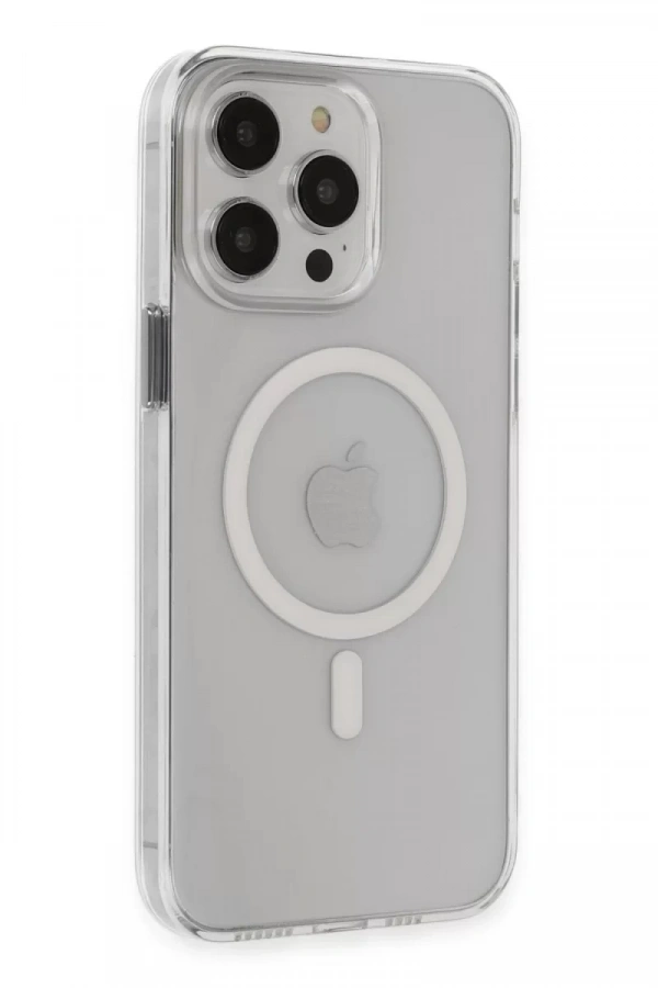 Apple iPhone 14 Pro Max Kılıf Tron Şeffaf Magsafe Kapak - Şeffaf