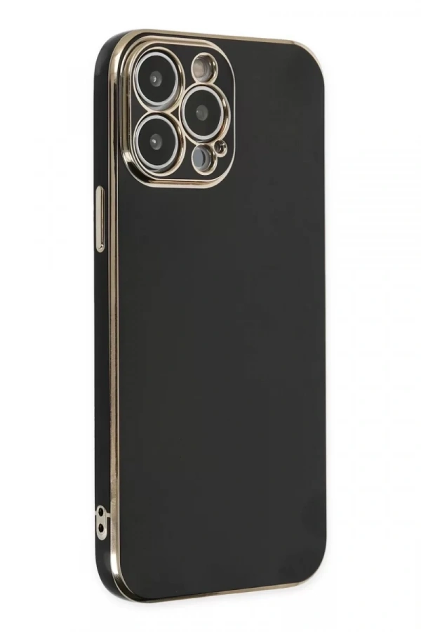 Apple iPhone 14 Pro Max Kılıf Volet Silikon - Siyah