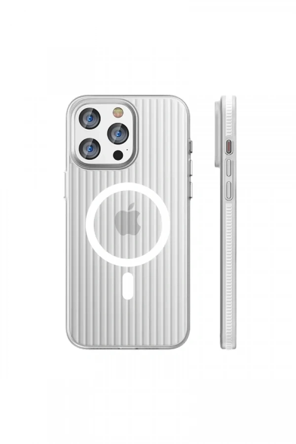 Apple iPhone 14 Pro Max Line Magsafe Kapak - Beyaz