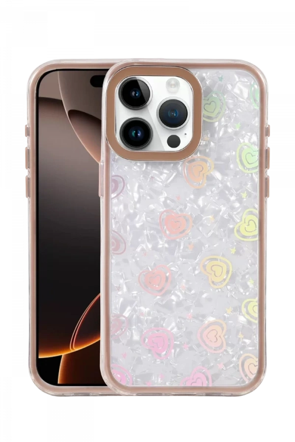 Apple iPhone 14 Pro Max Lumi Desenli Kapak - Çöl Titanyum