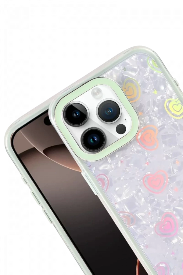 Apple iPhone 14 Pro Max Lumi Desenli Kapak - Yeşil