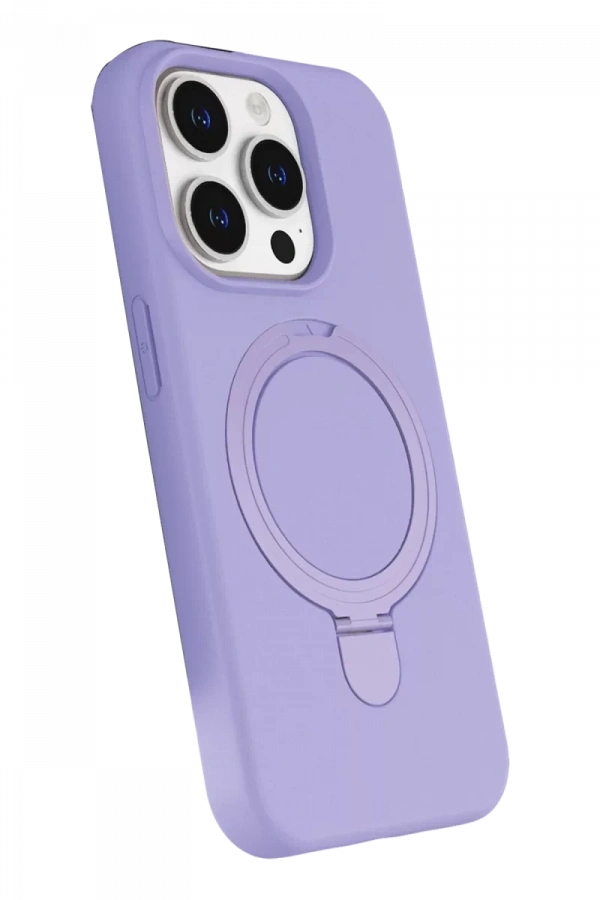 Apple iPhone 14 Pro Max Regal Magsafe Standlı Kapak - Lila