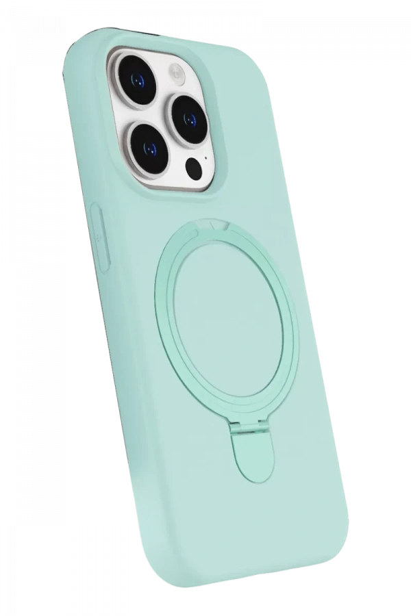 Apple iPhone 14 Pro Max Regal Magsafe Standlı Kapak - Su Yeşili