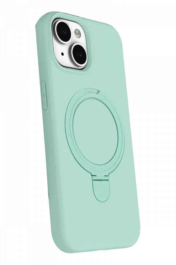 Apple iPhone 14 Regal Magsafe Standlı Kapak - Su Yeşili