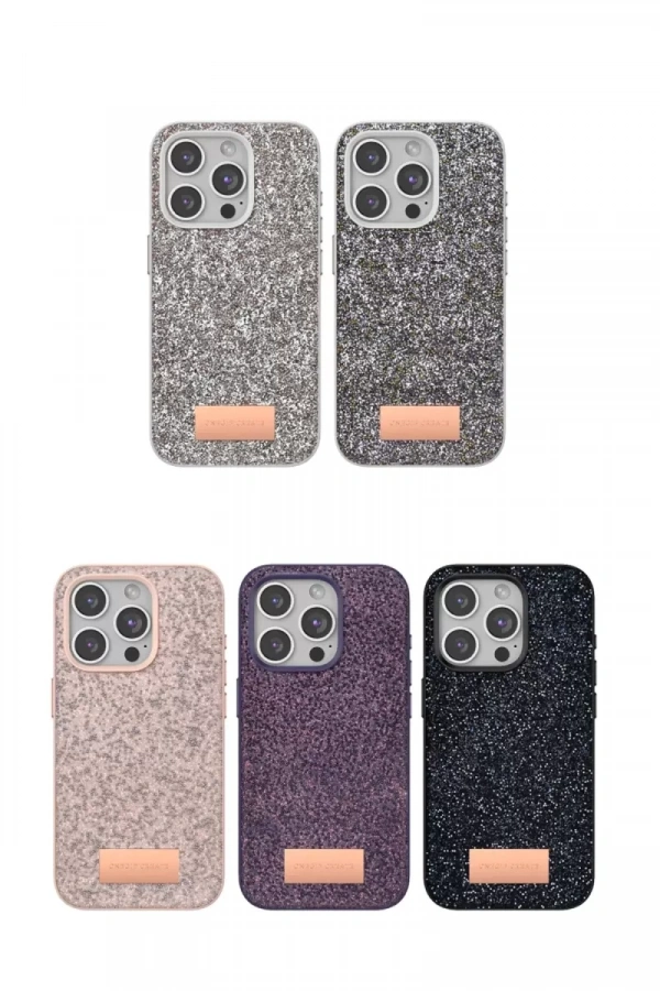 Apple iPhone 15 Bright Simli Kapak - Gümüş
