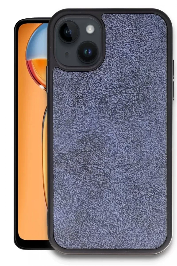 Apple iPhone 15 Kılıf Aras Deri Kapak - Lacivert