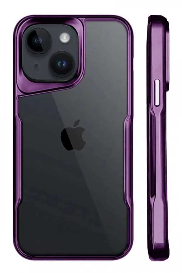 Apple iPhone 15 Kılıf Boyi Silikon Kapak - Derin Mor
