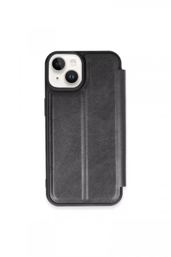 Apple iPhone 15 Kılıf Flip Cover - Siyah
