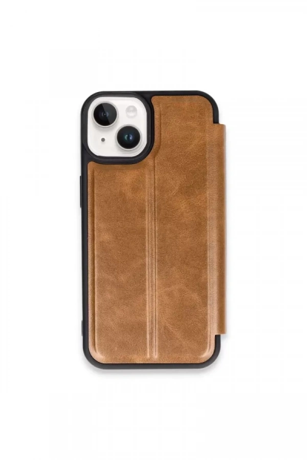 Apple iPhone 15 Kılıf Flip Cover - Taba