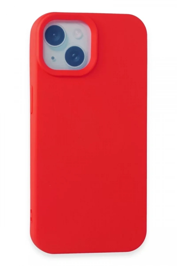 Apple iPhone 15 Kılıf Nano içi Kadife Silikon - Kırmızı