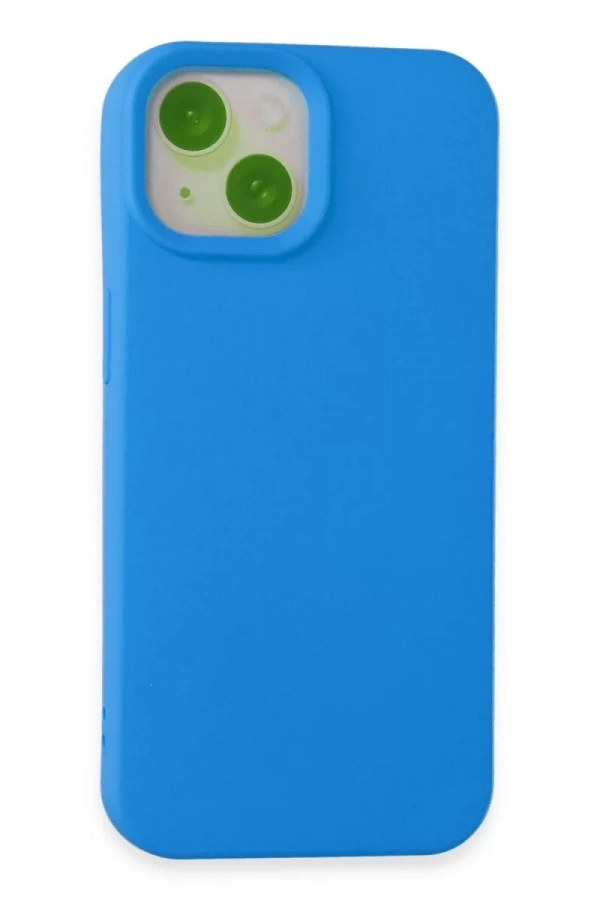 Apple iPhone 15 Kılıf Nano içi Kadife Silikon - Mavi