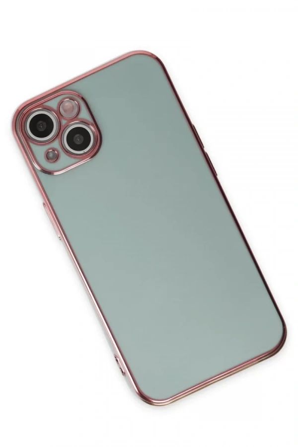 Apple iPhone 15 Kılıf Volet Silikon - Açık Yeşil