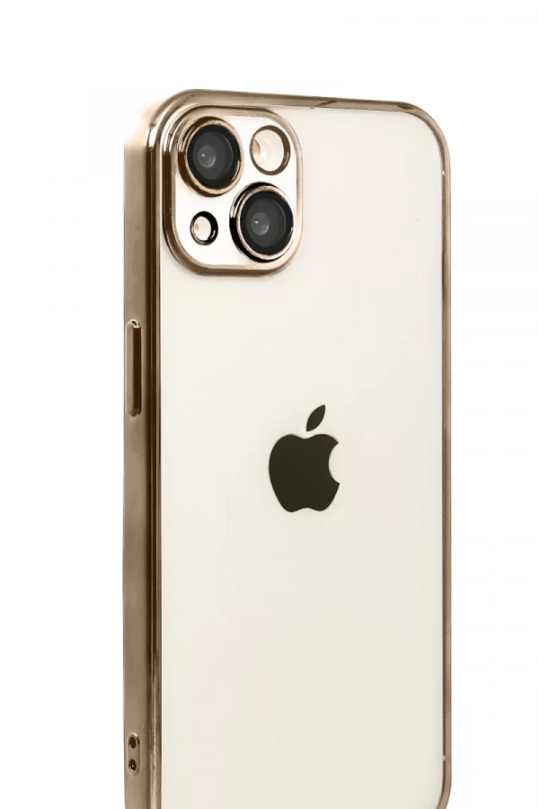 Apple iPhone 15 Lensli Silikon - Çöl Titanyum