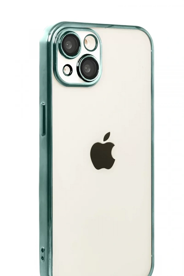 Apple iPhone 15 Lensli Silikon - Yeşil
