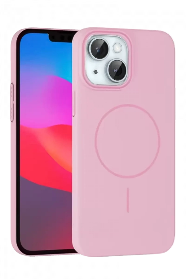 Apple iPhone 15 Plus Broş Magsafe Kapak - Pembe