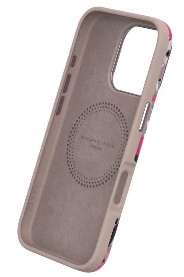 Apple iPhone 15 Plus Flower Series Magsafe Kapak - Gri