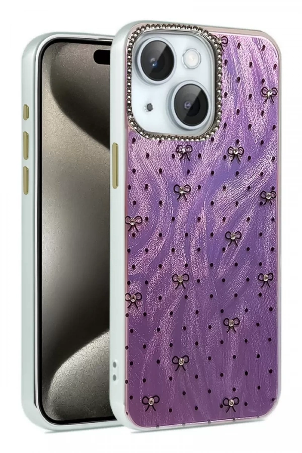 Apple iPhone 15 Plus Kılıf Blade Aynalı Desenli Kapak - Desen 2