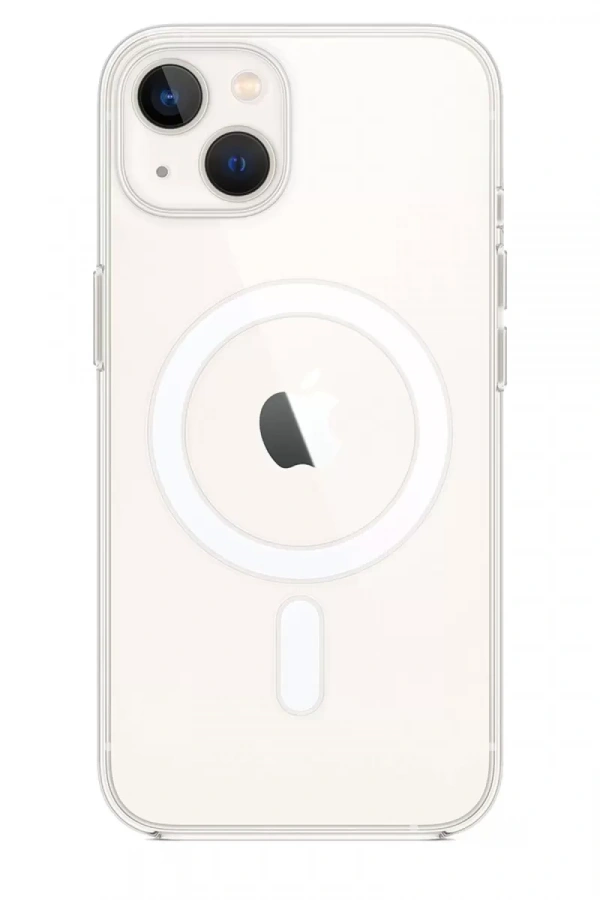 Apple iPhone 15 Plus Kılıf Magneticsafe Şeffaf Silikon - Şeffaf
