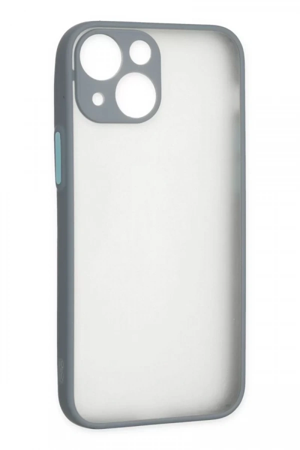 Apple iPhone 15 Plus Kılıf Montreal Silikon Kapak - Gri