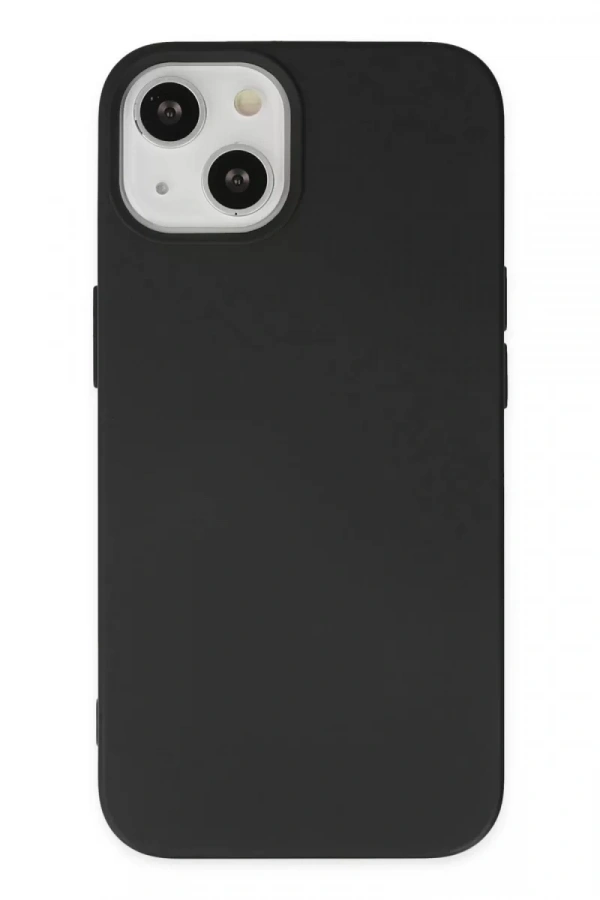 Apple iPhone 15 Plus Kılıf Nano içi Kadife Silikon - Siyah