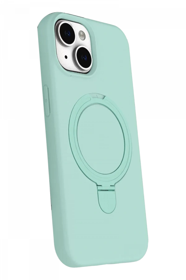 Apple iPhone 15 Plus Regal Magsafe Standlı Kapak - Su Yeşili