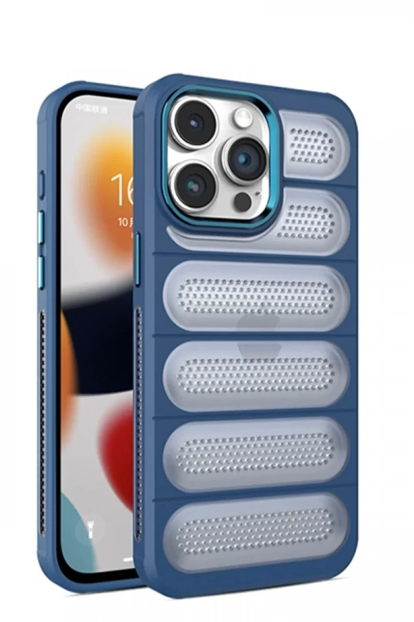 Apple iPhone 15 Pro Kılıf Airmax Silikon Kapak - Lacivert