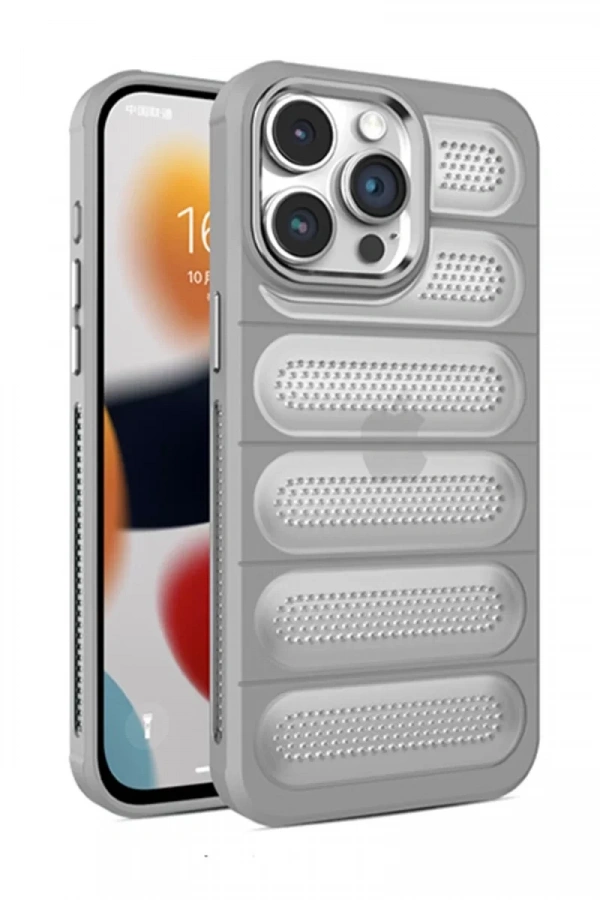 Apple iPhone 15 Pro Kılıf Airmax Silikon Kapak - Titan Gri