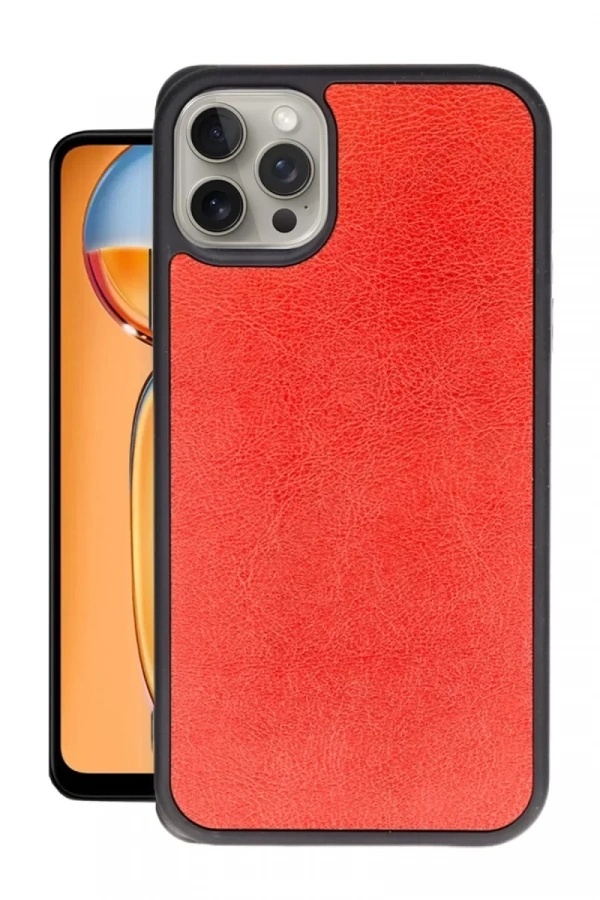 Apple iPhone 15 Pro Kılıf Aras Deri Kapak - Kırmızı