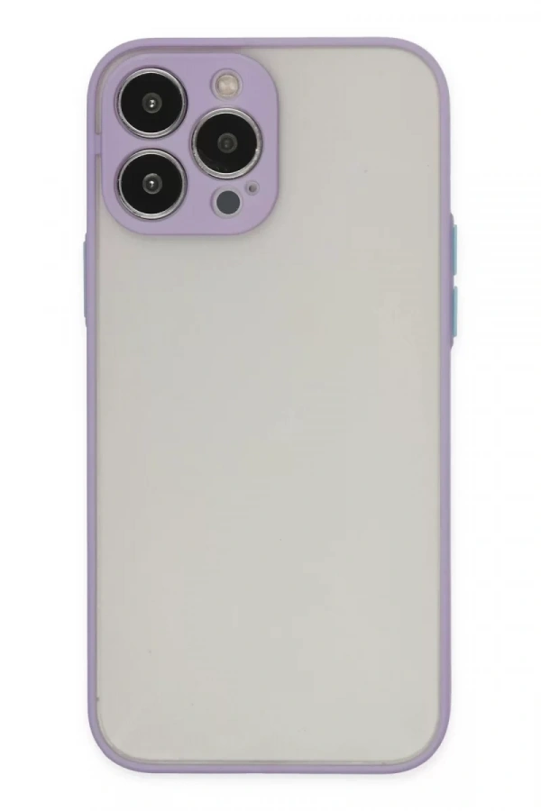 Apple iPhone 15 Pro Kılıf Montreal Silikon Kapak - Mor