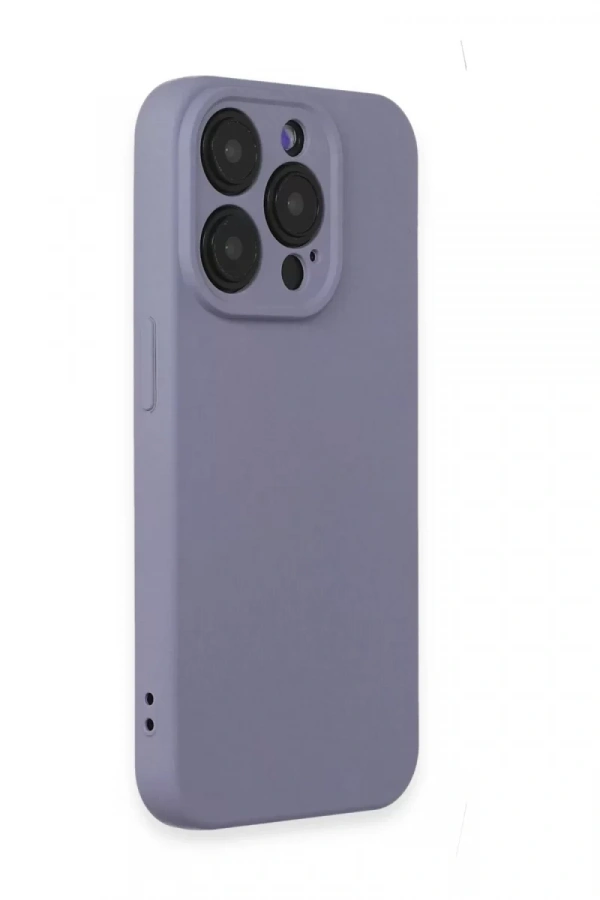 Apple iPhone 15 Pro Kılıf Nano içi Kadife Silikon - Lila