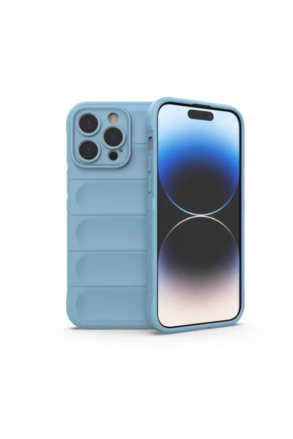 Apple iPhone 15 Pro Kılıf Optimum Silikon - Sky Blue