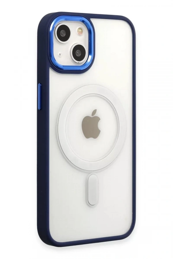 Apple iPhone 15 Pro Kılıf Room Magneticsafe Silikon - Lacivert