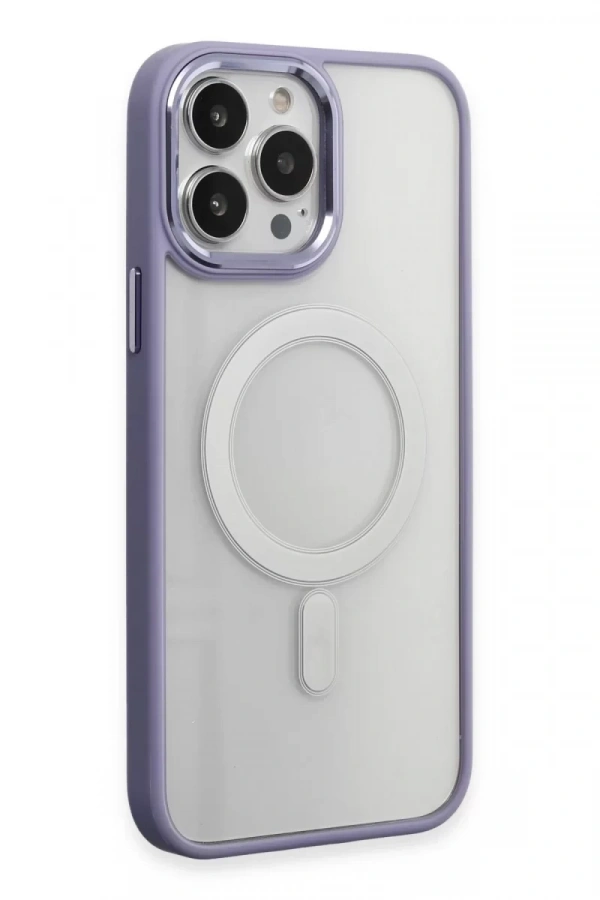 Apple iPhone 15 Pro Kılıf Room Magneticsafe Silikon - Lila