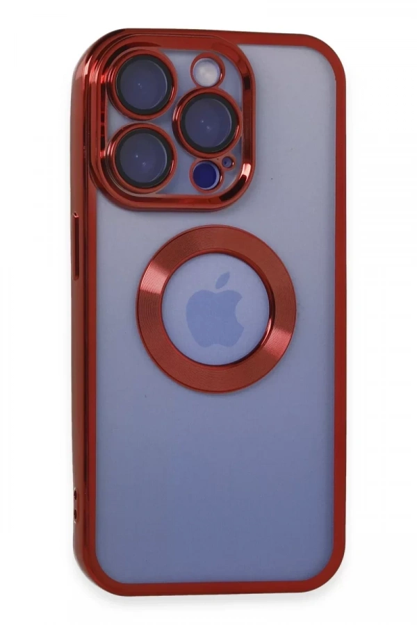 Apple iPhone 15 Pro Kılıf Slot Silikon - Kırmızı